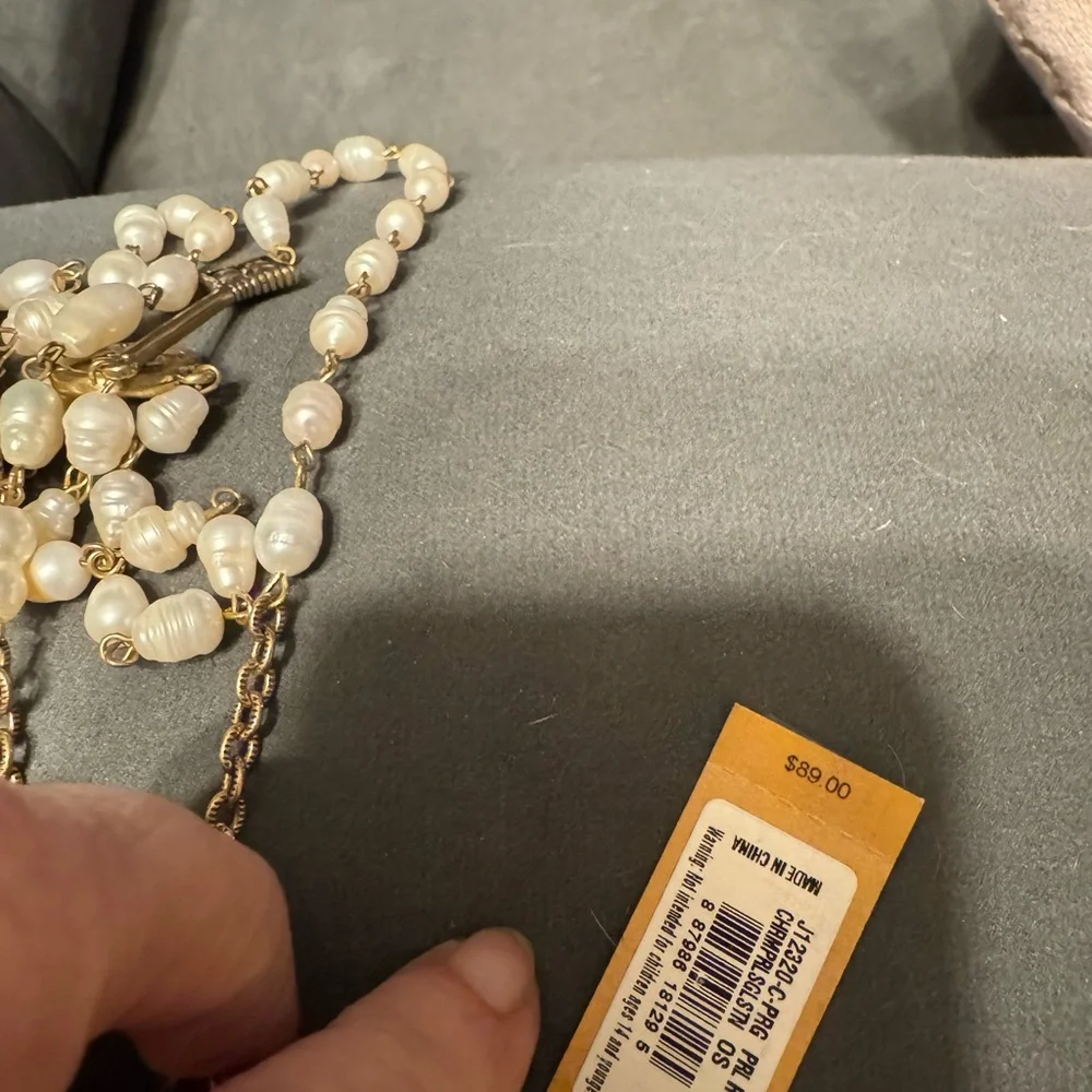 Patricia Nash Gold and Cream Pearl Necklace - Picture 11 of 11